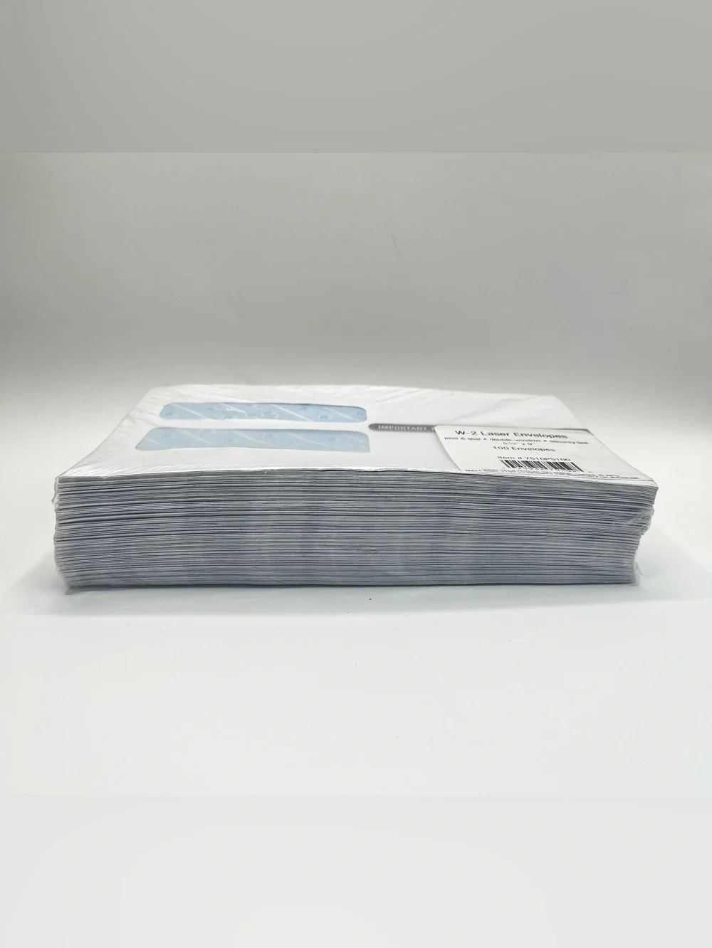 Tops White W-2 Double-Window Laser Envelopes with Blue Security Tint